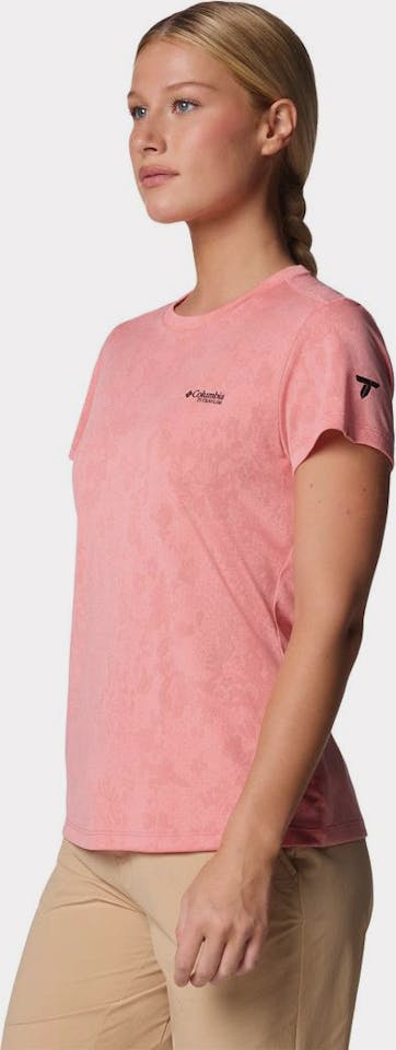 Columbia Women's Bluebird Canyon Tee Short Sleeve Alpenglow 01