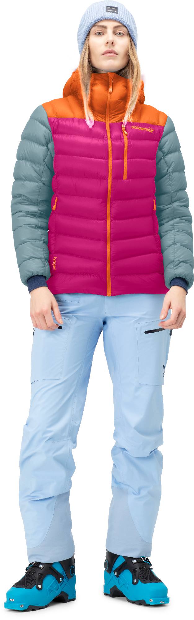 Norrøna Women's Lyngen Down850 Hood - Naisten kevytuntuvatakki Festival Fuchsia 05