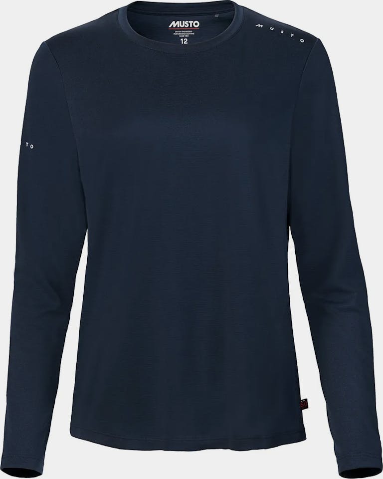 Musto Women's Evo Crew Sunblock Long Sleeve Navy 01