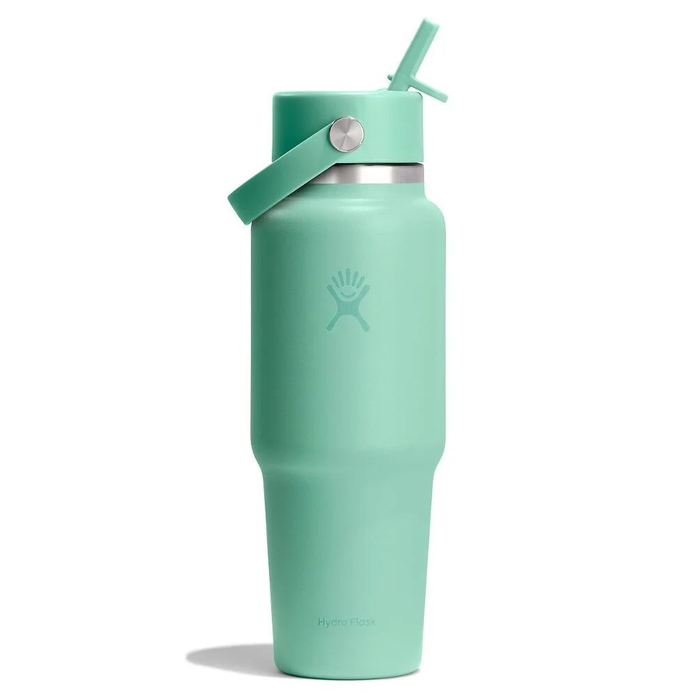 Hydro Flask 32 oz New Flex Straw Travel Bottle Vaaleanvihreä 03