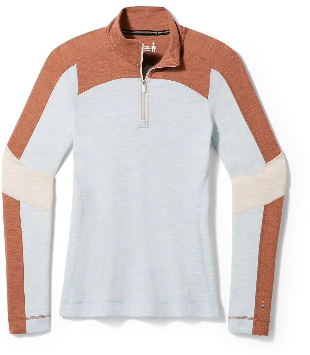 SmartWool Women’s Classic Thermal Merino Base Layer Colorblock 1/4 Zip