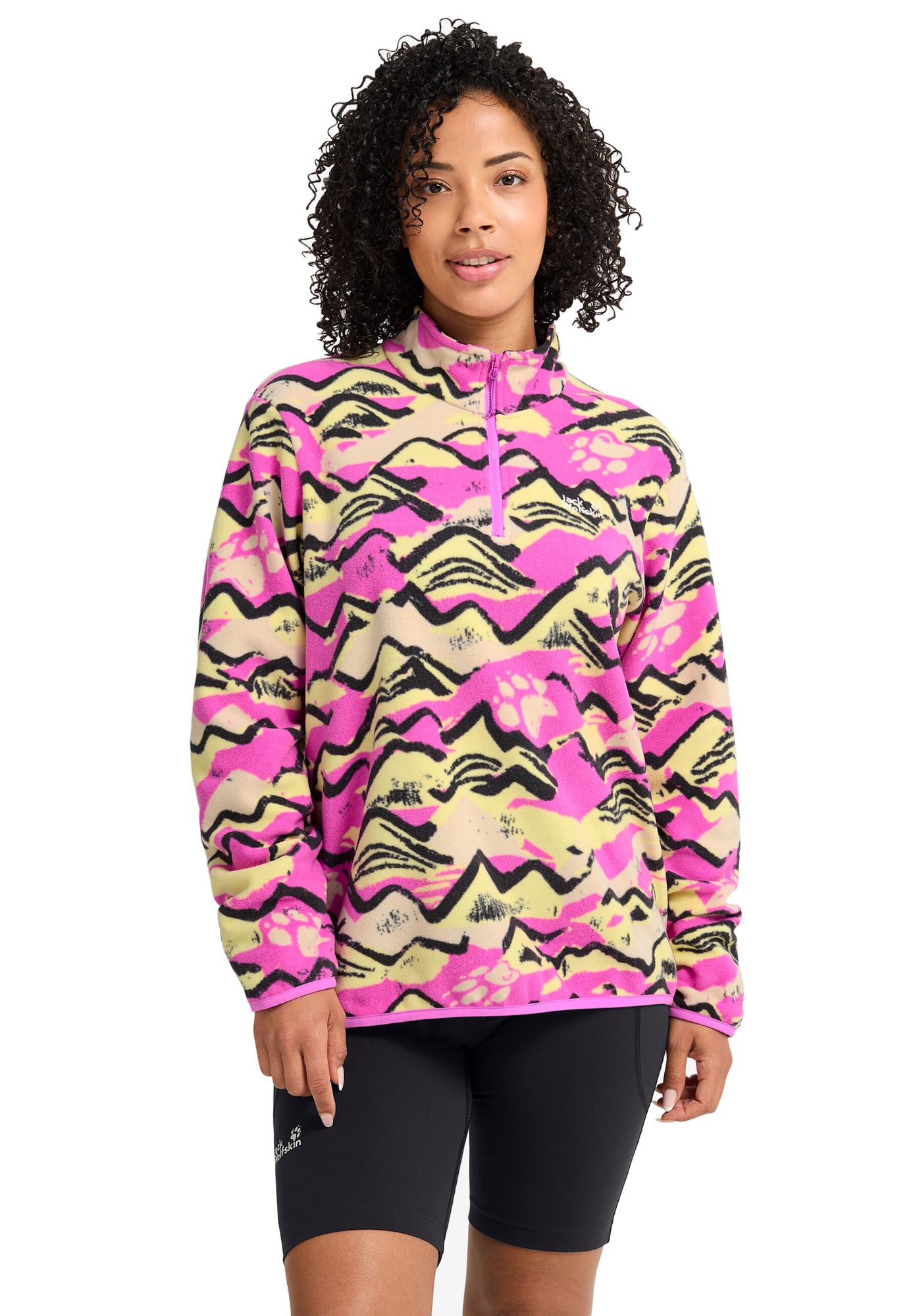 Jack Wolfskin Women's Paw Era 100 Print Half Zip