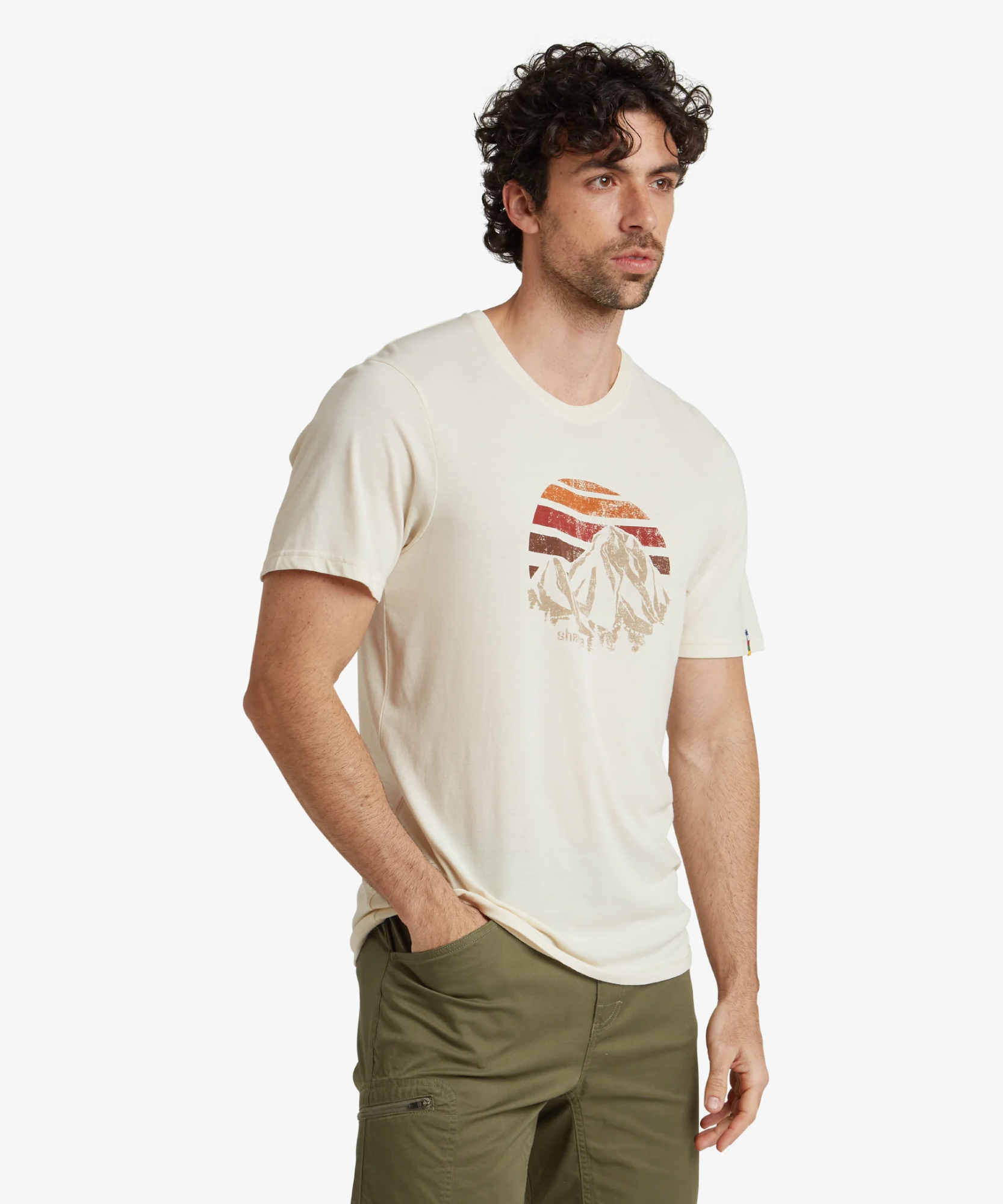 Sherpa Men's Bali Retro Sunset Tee Off-White 02