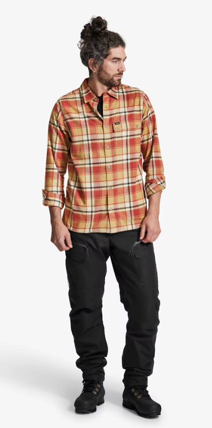 Lundhags Järpen Plaid Flannel Shirt Rosewood 03