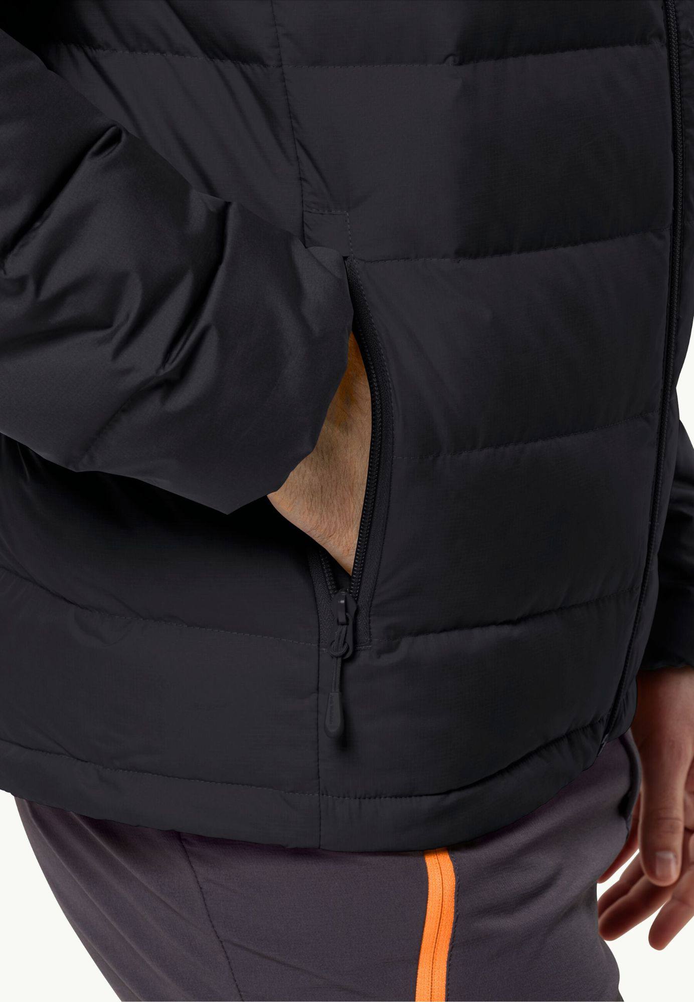 Jack Wolfskin Men's Ather Down Hoody - Miesten untuvatakki Musta 04