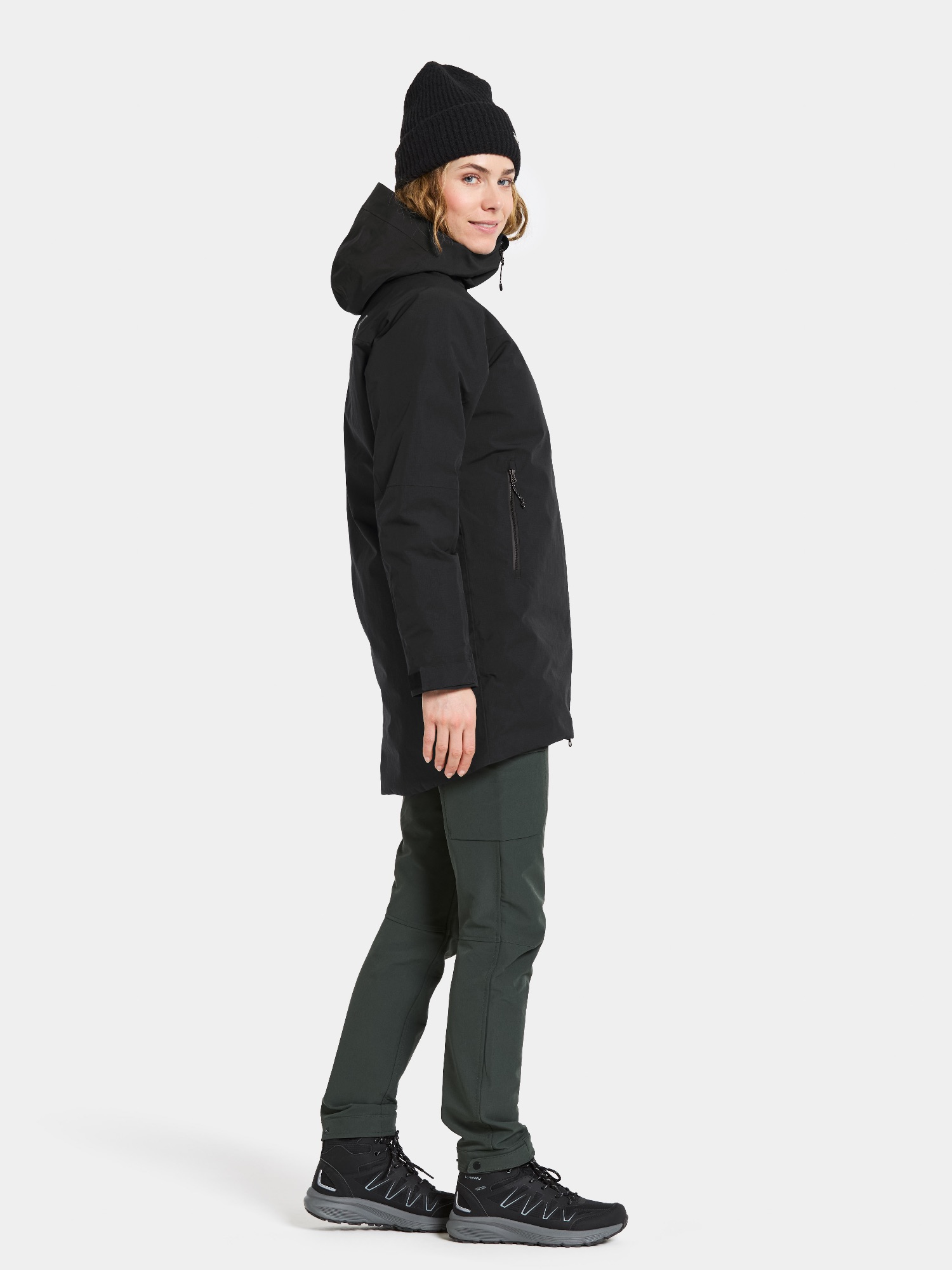 Didriksons Women's Marget Parka - Naisten talvitakki Musta 09