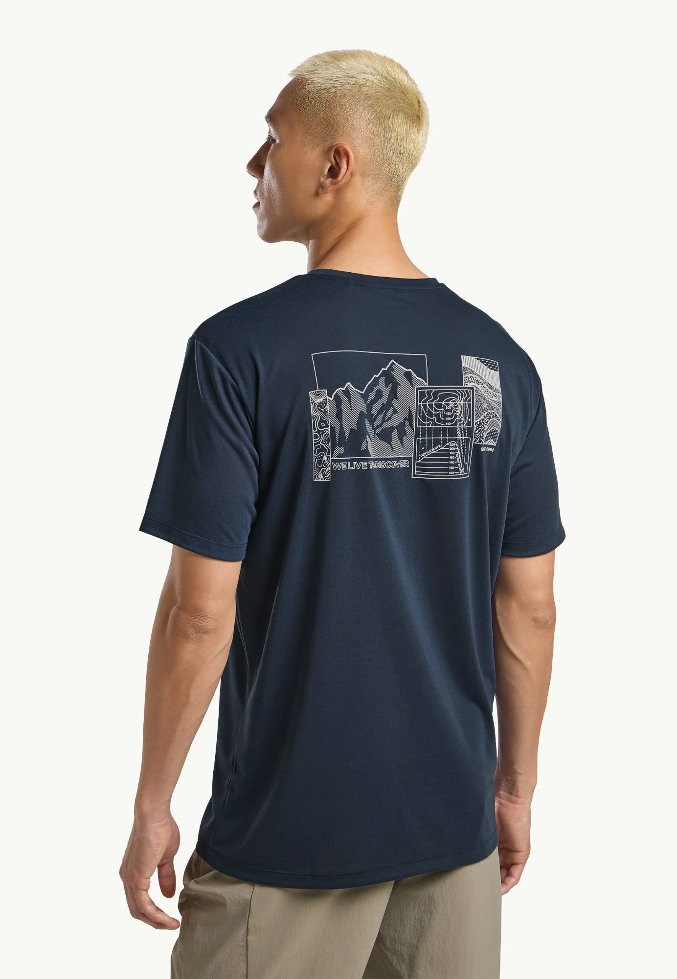 Jack Wolfskin Men's Vonnan Graphic Tee Midnight Sky 03