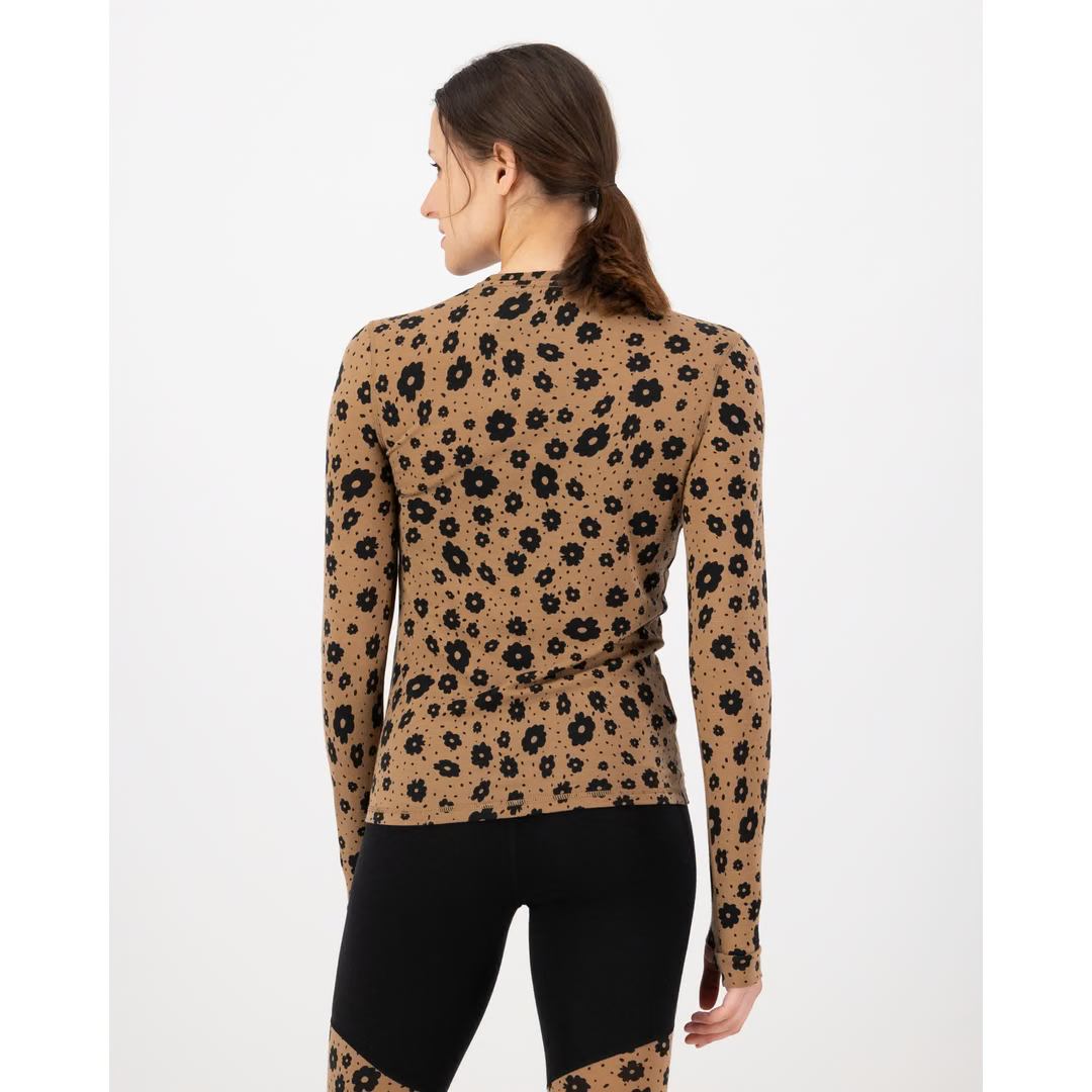 Mons Royale Women's Cascade Merino Long Sleeve Aoraki Lily Toffee 02