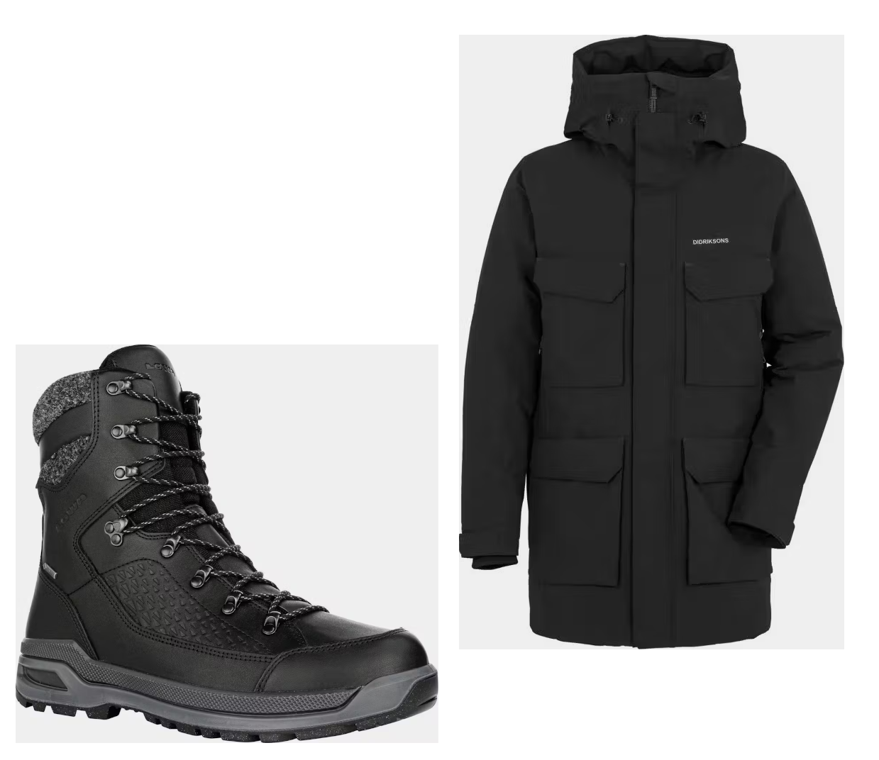 Didriksons Men's Drew 8 Parka ja Men's Renegade Evo Ice GTX