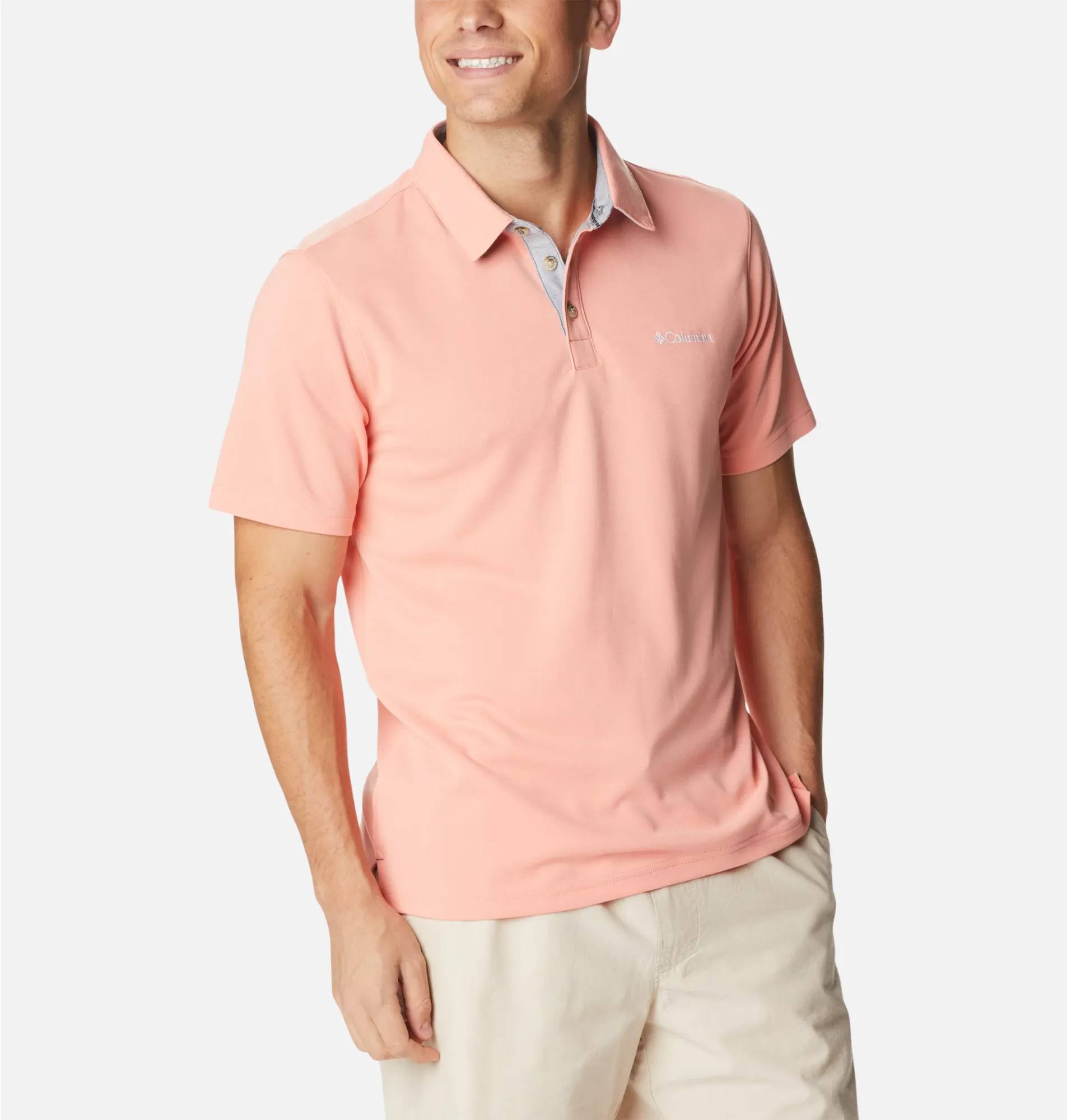 Columbia Nelson Point Polo Coral 05