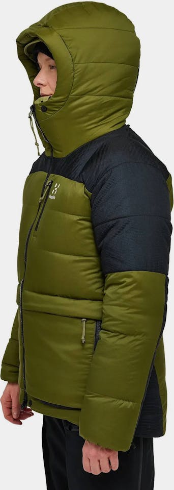 Haglöfs Women's Riksgräns Down 850 Hood Olive Green/True Black 06