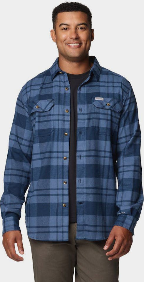 Columbia Men's Flare Gun Stretch Flannel Shirt Navy 04