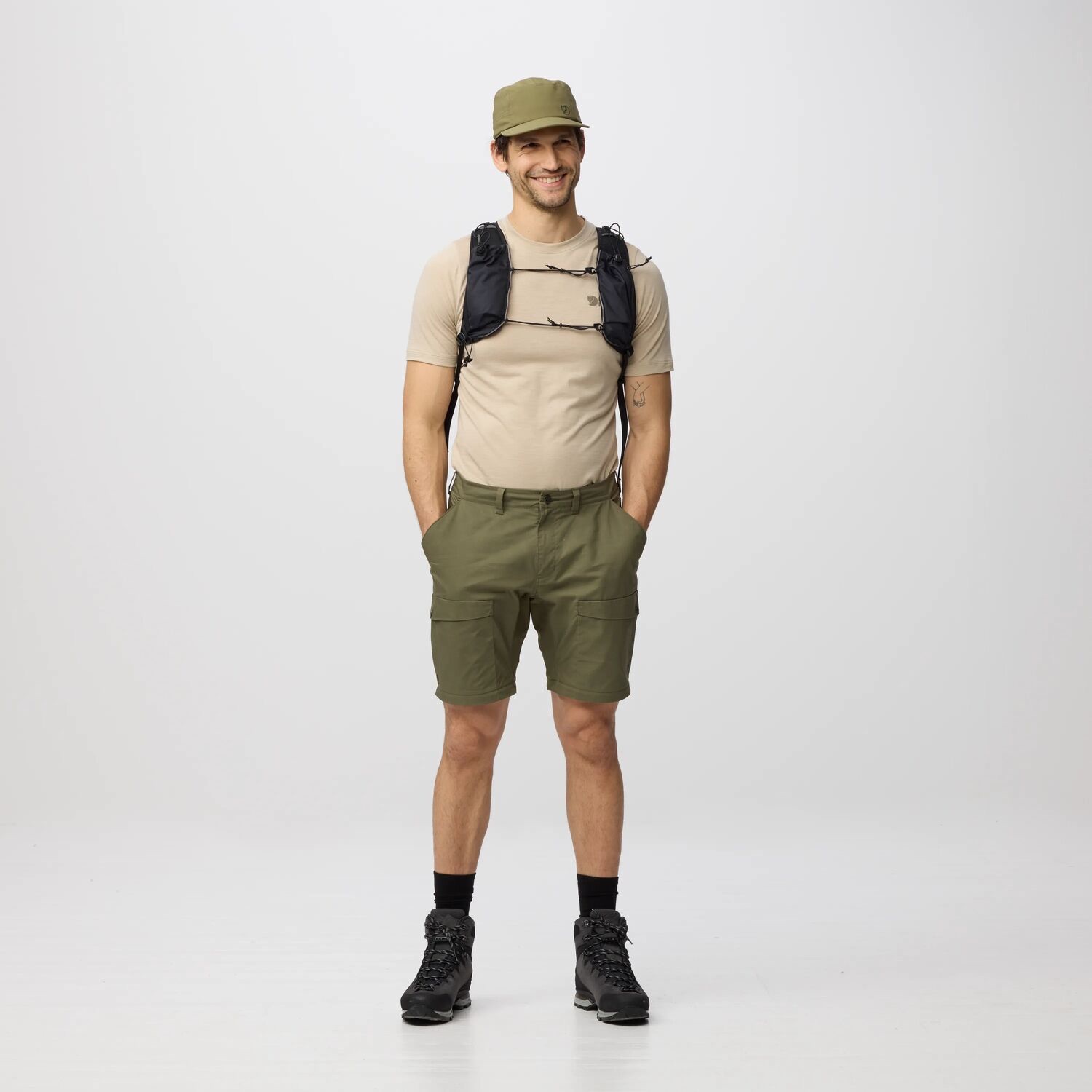 Fjällräven Men's Abisko Hybrid Trail Zipoff Trousers Musta 12