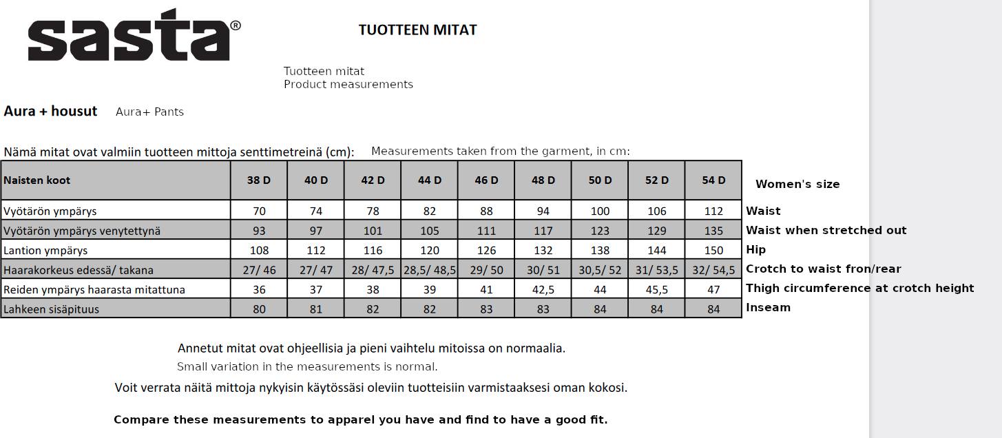 Sasta Aura+ W GTX Pants Musta 06