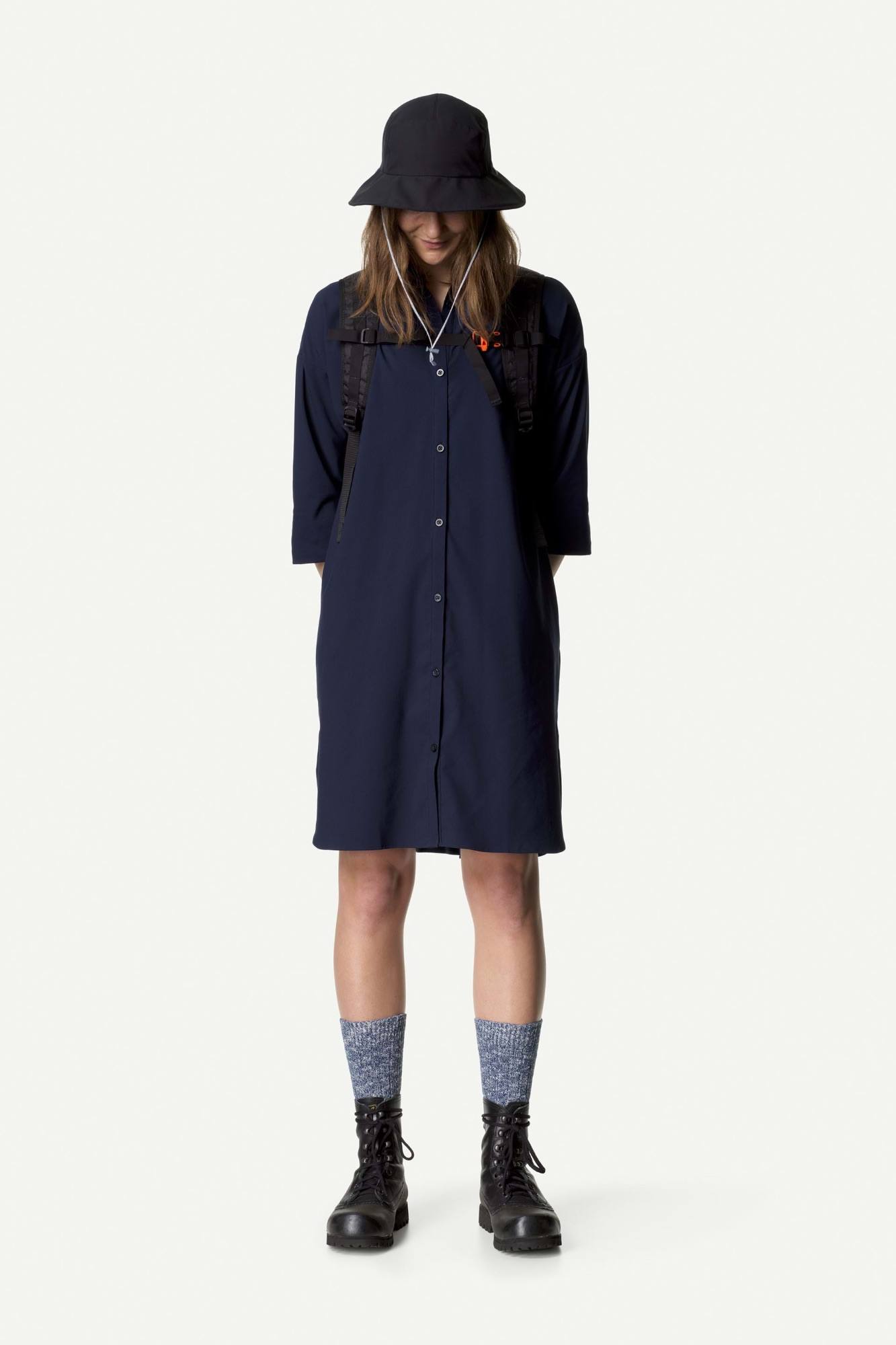 Houdini Women's Route Shirt Dress Blue Illusion 05