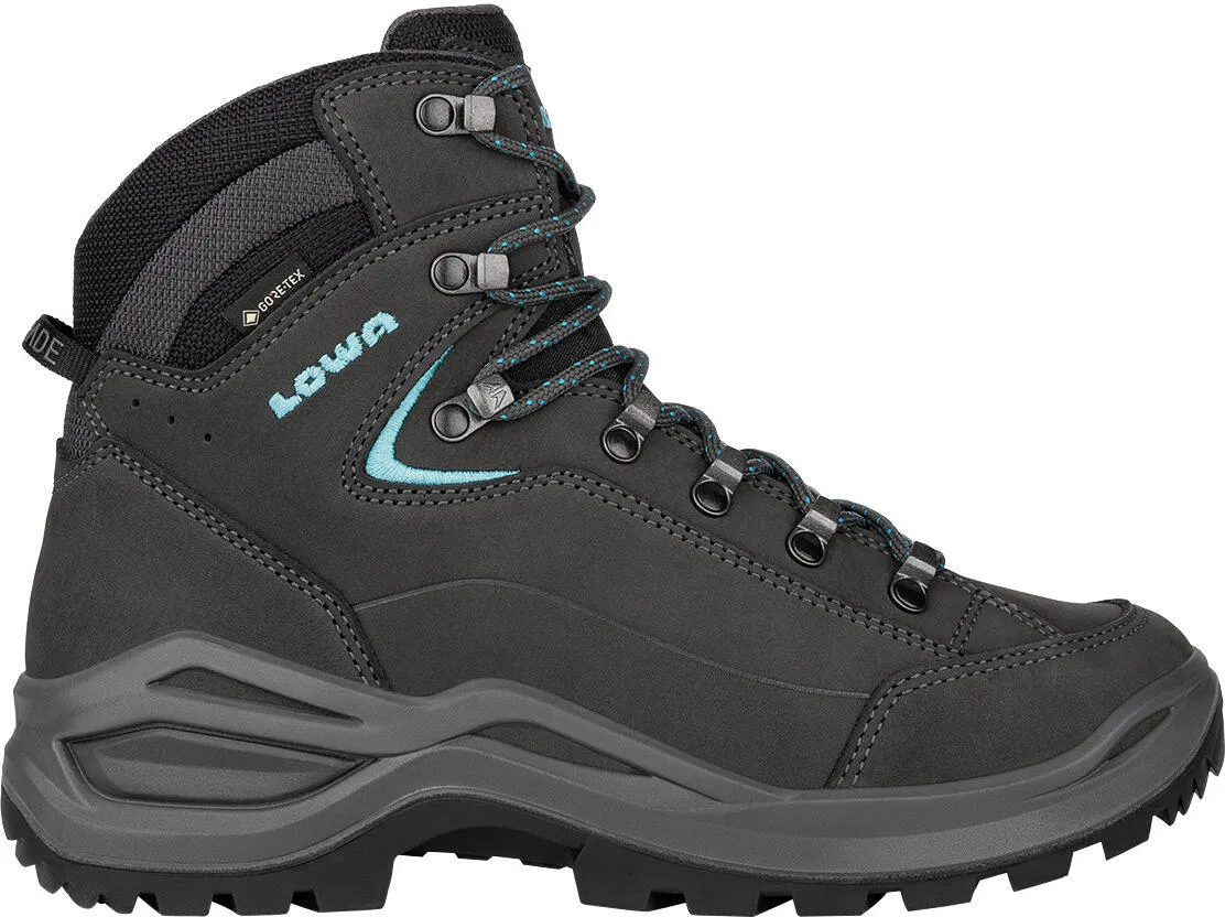 Lowa Women's Renegade Evo Mid GTX Wide Asphalt/Turquoise 03