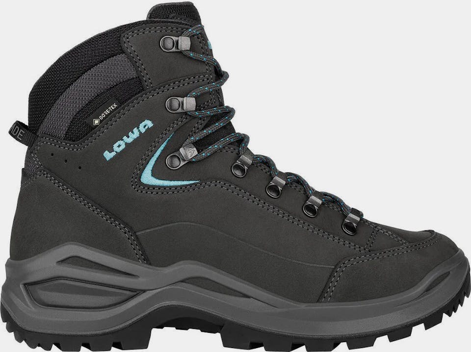 Lowa Women's Renegade Evo Mid GTX Wide Asphalt/Turquoise 03