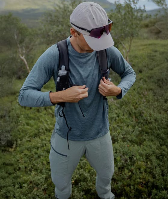 Lundhags Men's Tived Long Sleeve T-Shirt Sky Blue 09