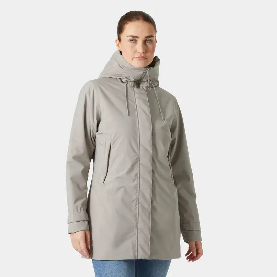 Helly Hansen Women's Victoria Insulated Mid Rain Jacket Grey 02