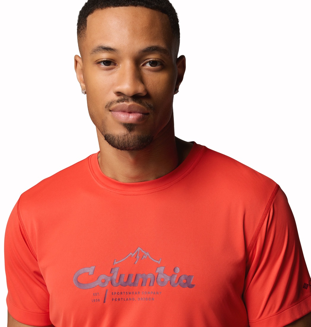 Columbia Men's Zero Rules Light Graph Tee Super Sonic, Zing 03