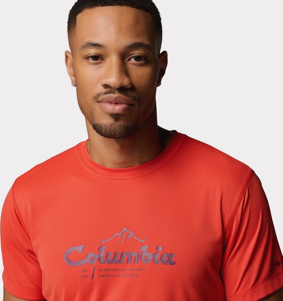 Columbia Men's Zero Rules Light Graph Tee Super Sonic, Zing 03