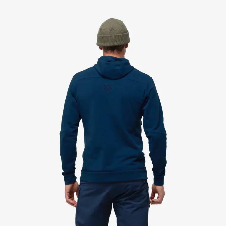 Norrøna Men's Falketind Warmwool Stretch Zip Hood Indigo 02