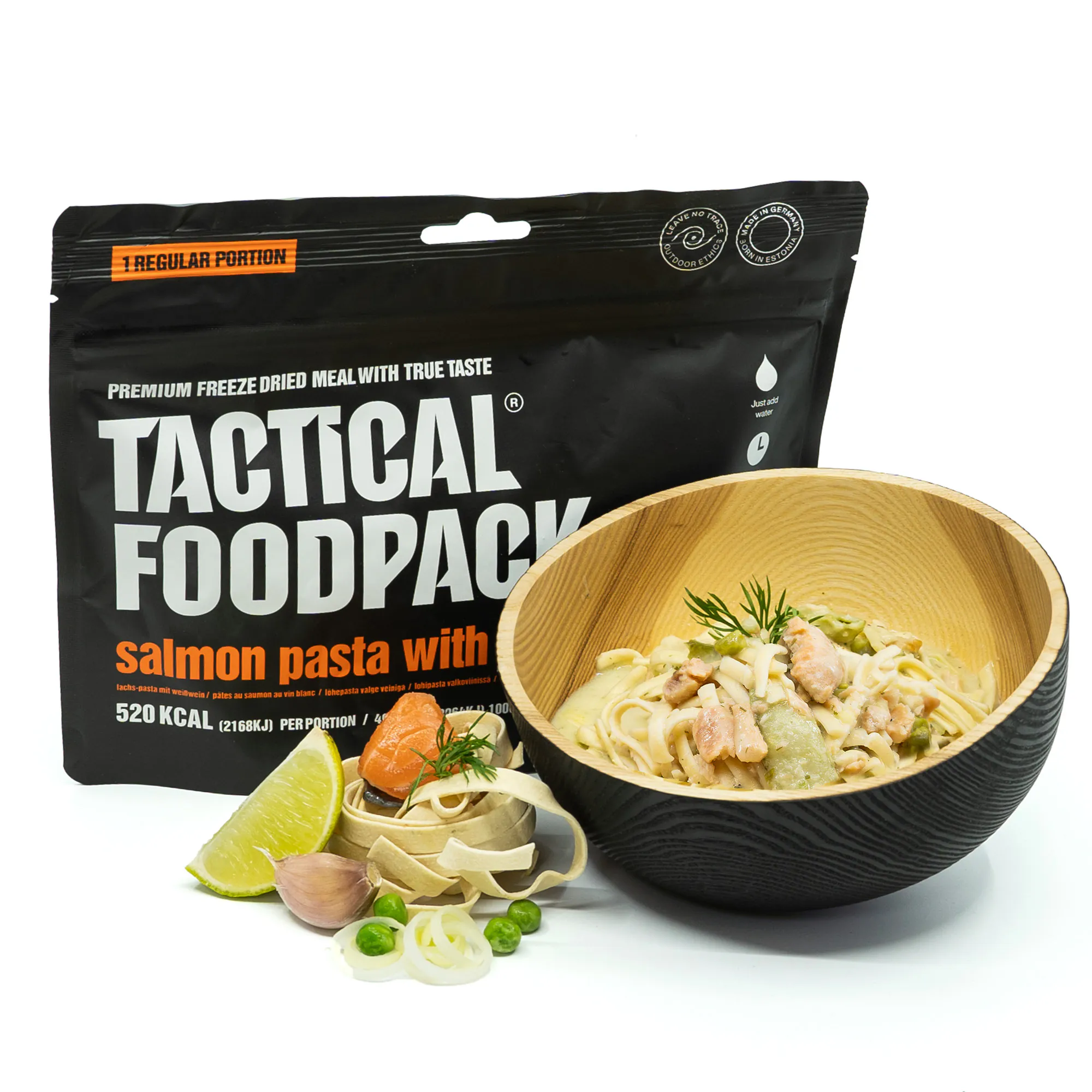 Tactical Foodpack Salmon Pasta With White Wine  02