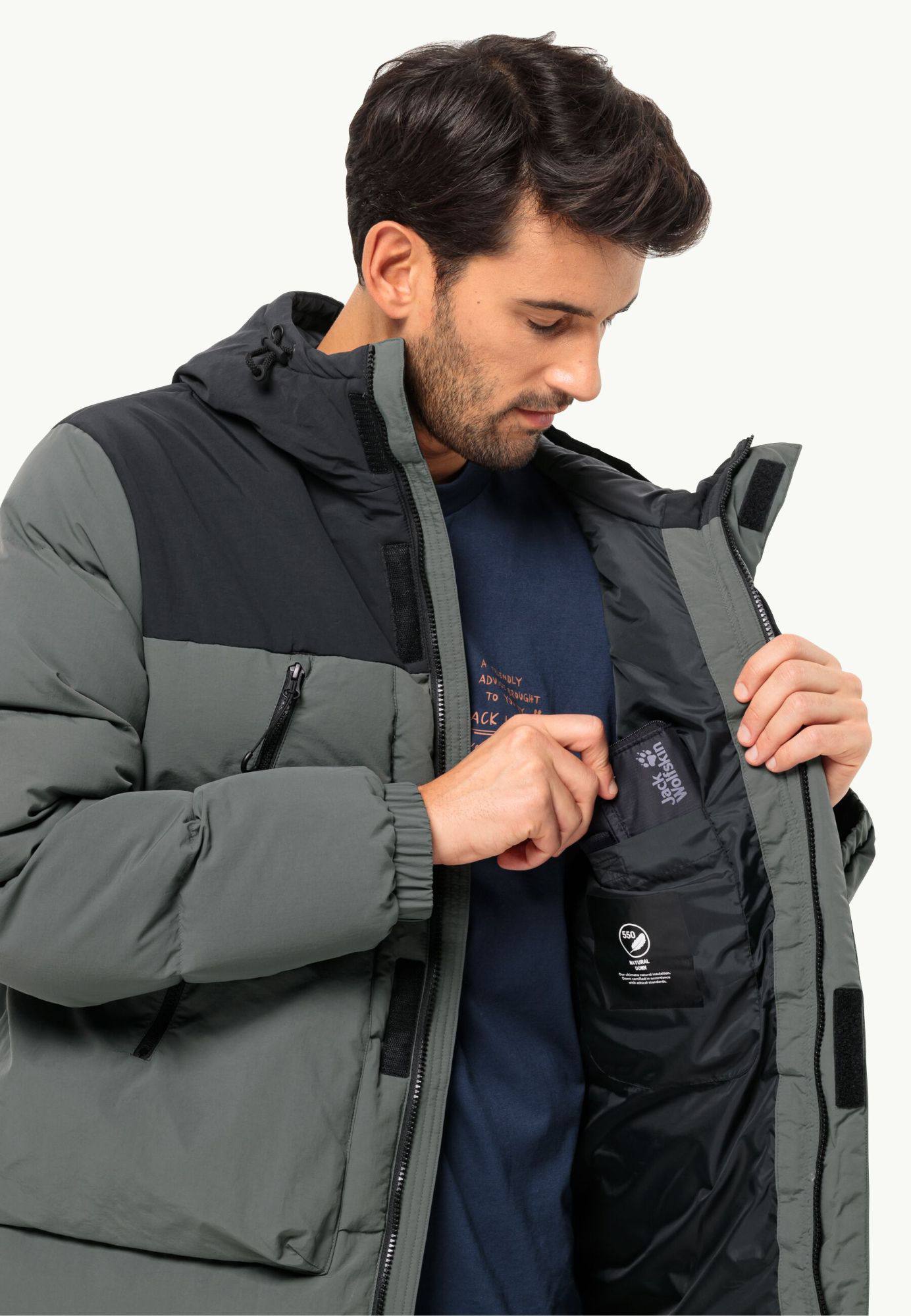 Jack Wolfskin Dellbrueck Long Jacket Slate 06