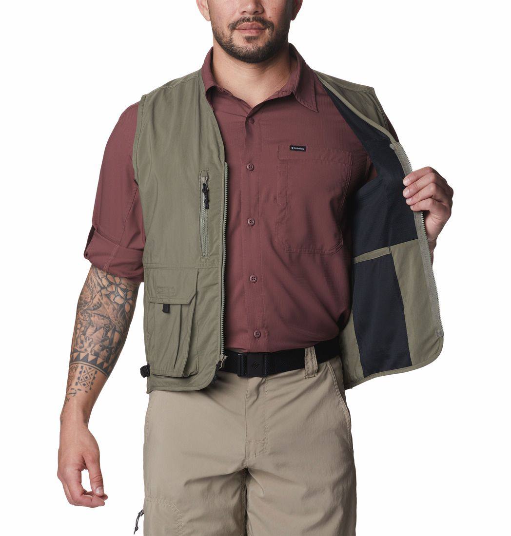 Columbia Men's Silver Ridge Utility Vest Stone 07