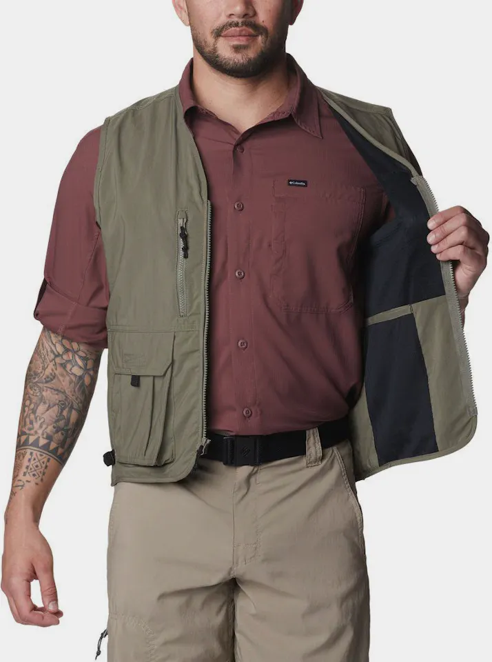 Columbia Men's Silver Ridge Utility Vest Stone 07