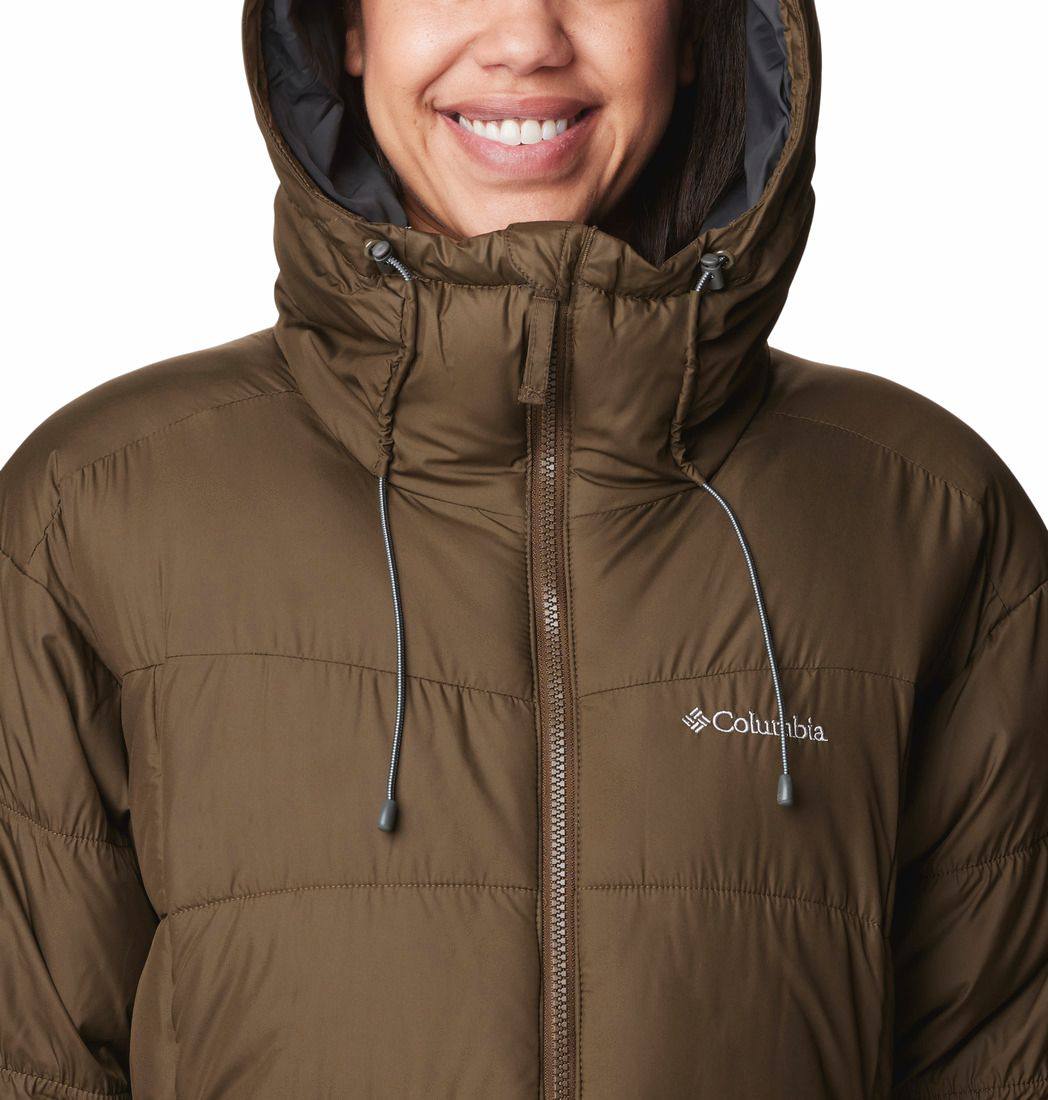 Columbia Women's Pike Lake Long Puffer Jacket Olive 04