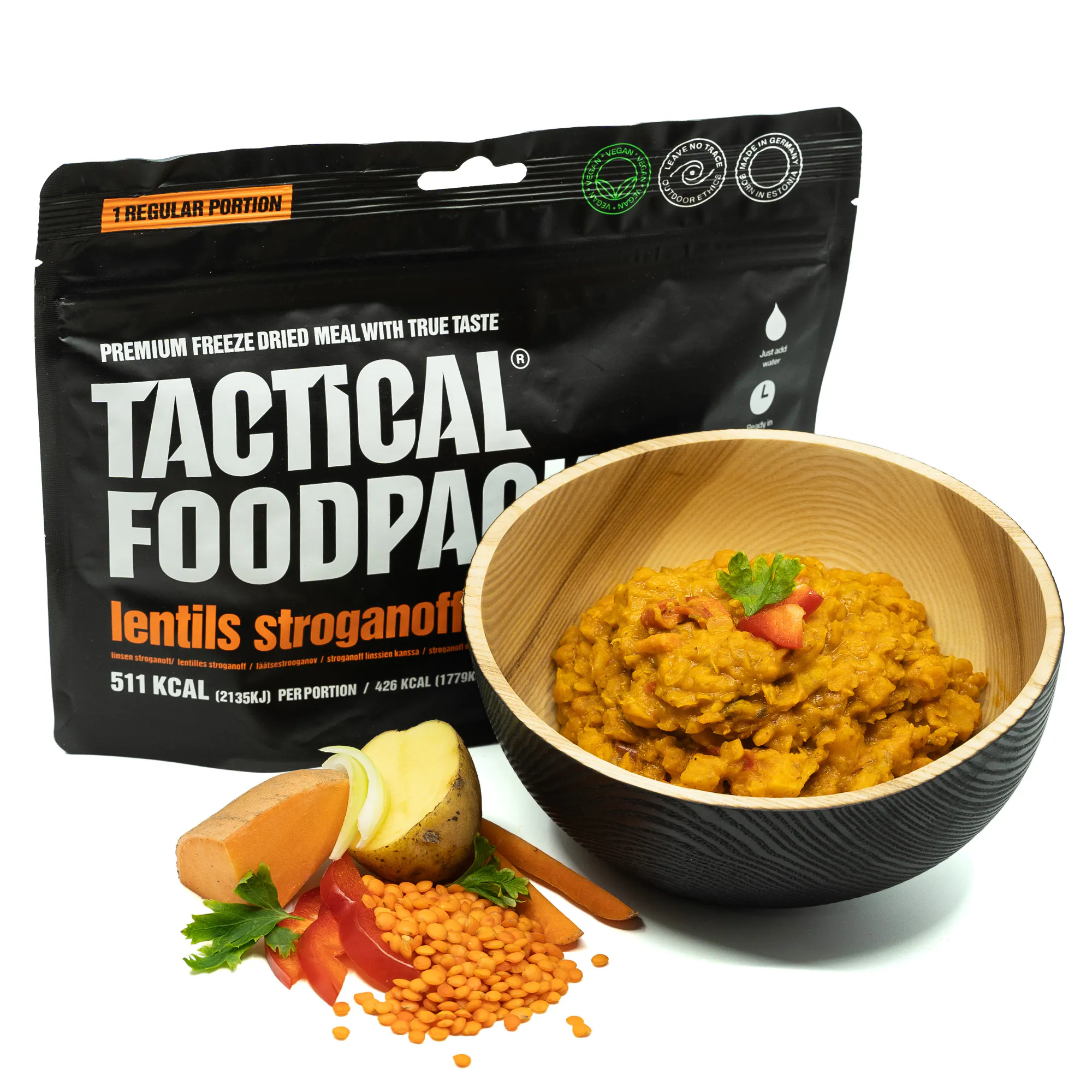 Tactical Foodpack Lentils Stroganoff 120g  02