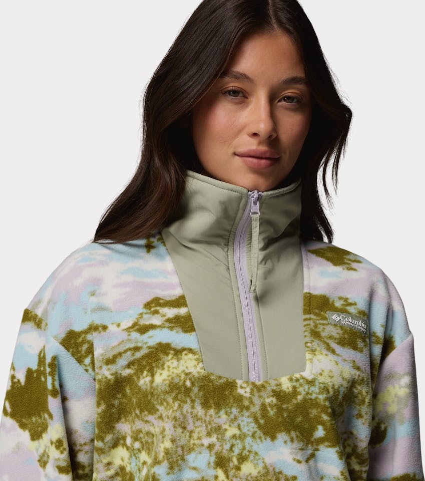Columbia Women's Sequoia Grove Print Half Zip Fleece Citrus 03