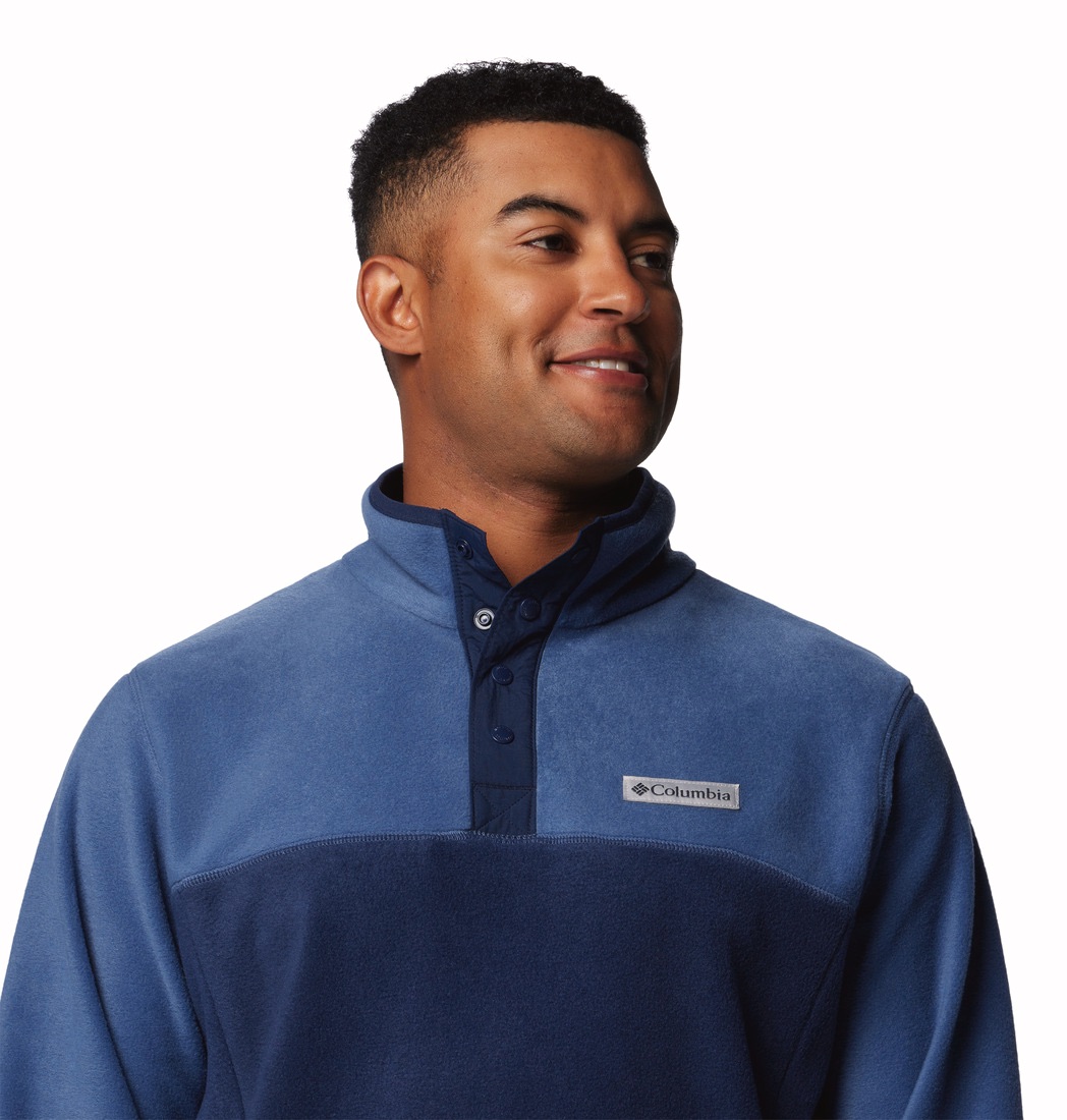 Columbia Men's Steens Mountain 1/2 Snap II Pullover Collegiate Navy, Dark Mountain 03