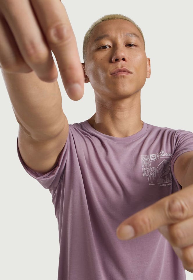 Jack Wolfskin Men's Vonnan Graphic Tee Wild Blossom 05