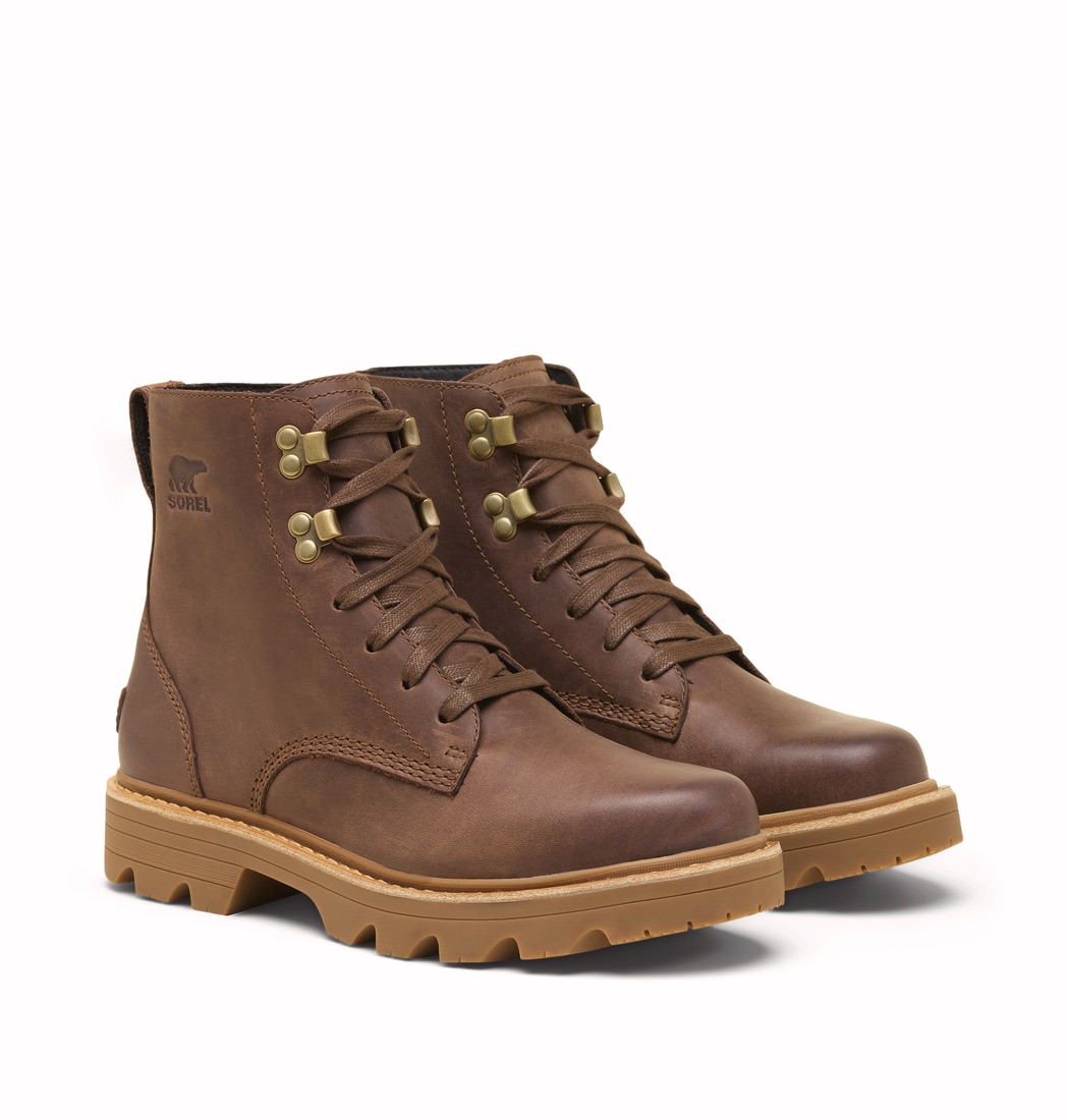 Sorel Women's Revel RD Lace Waterproof Boots - Naisten talvikengät Tobacco, Blackened Brown 07