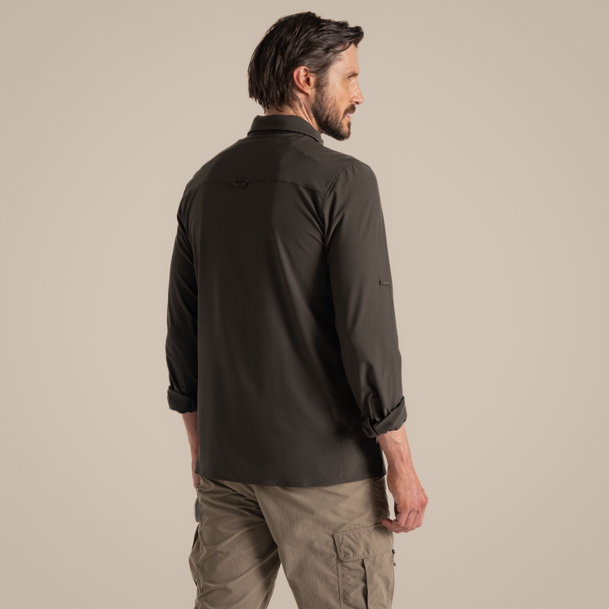 Craghoppers Men's Nosilife Pro Long Sleeved Shirt V Woodland Green 02