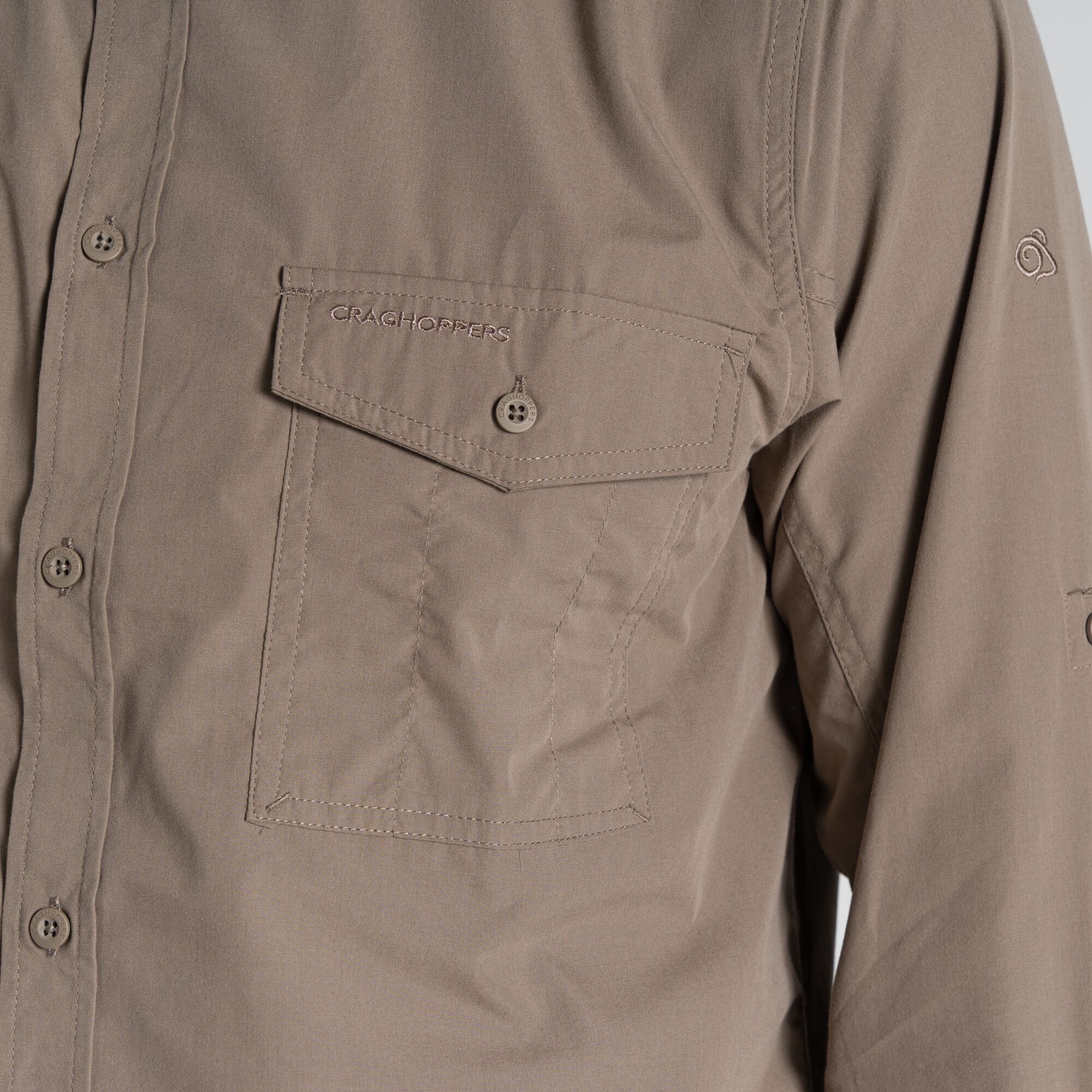 Craghoppers Men's Kiwi Short Sleeve Shirt Pebble 05