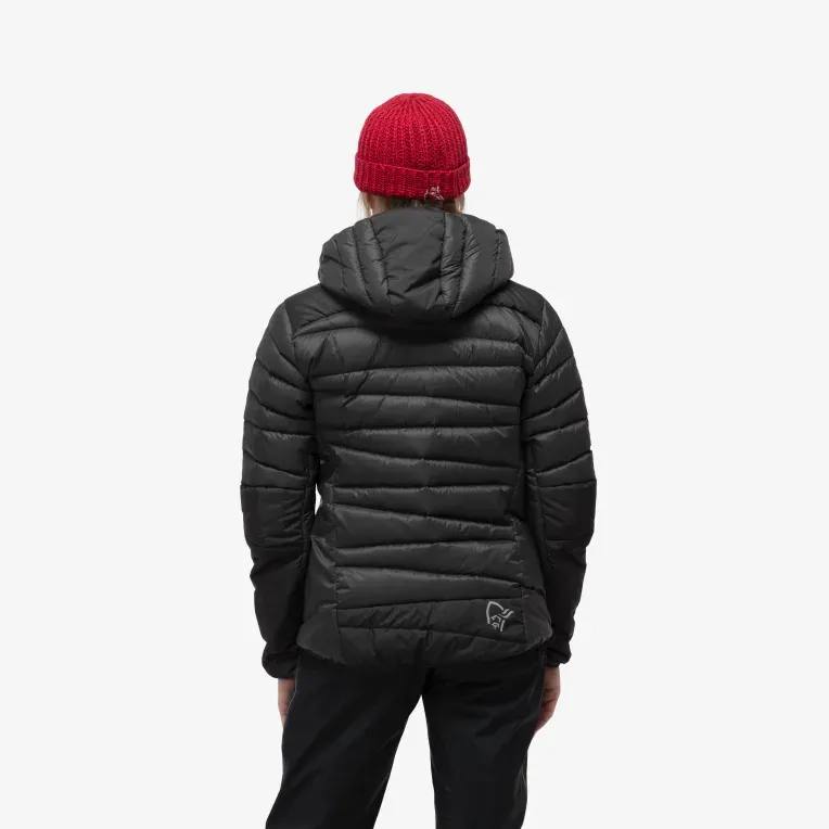 Norrøna Women's Falketind Down 750 Hood - Naisten untuvatakki Caviar 02