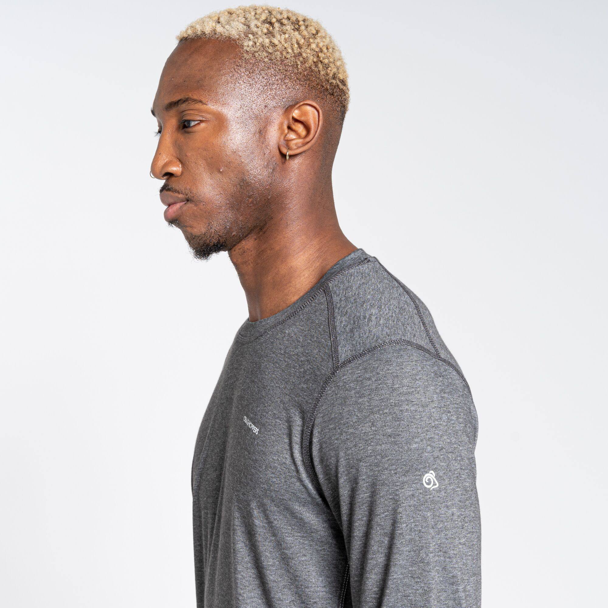 Craghoppers Kevyt paita ja katkolahjehousut miehille Tummanharmaa 16