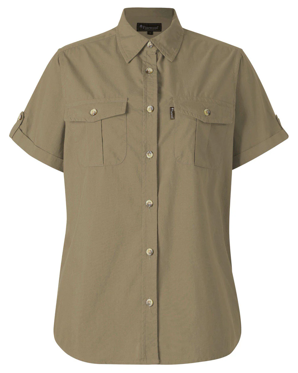 Pinewood Women's Safari Short Sleeve Shirt Sandstone 02