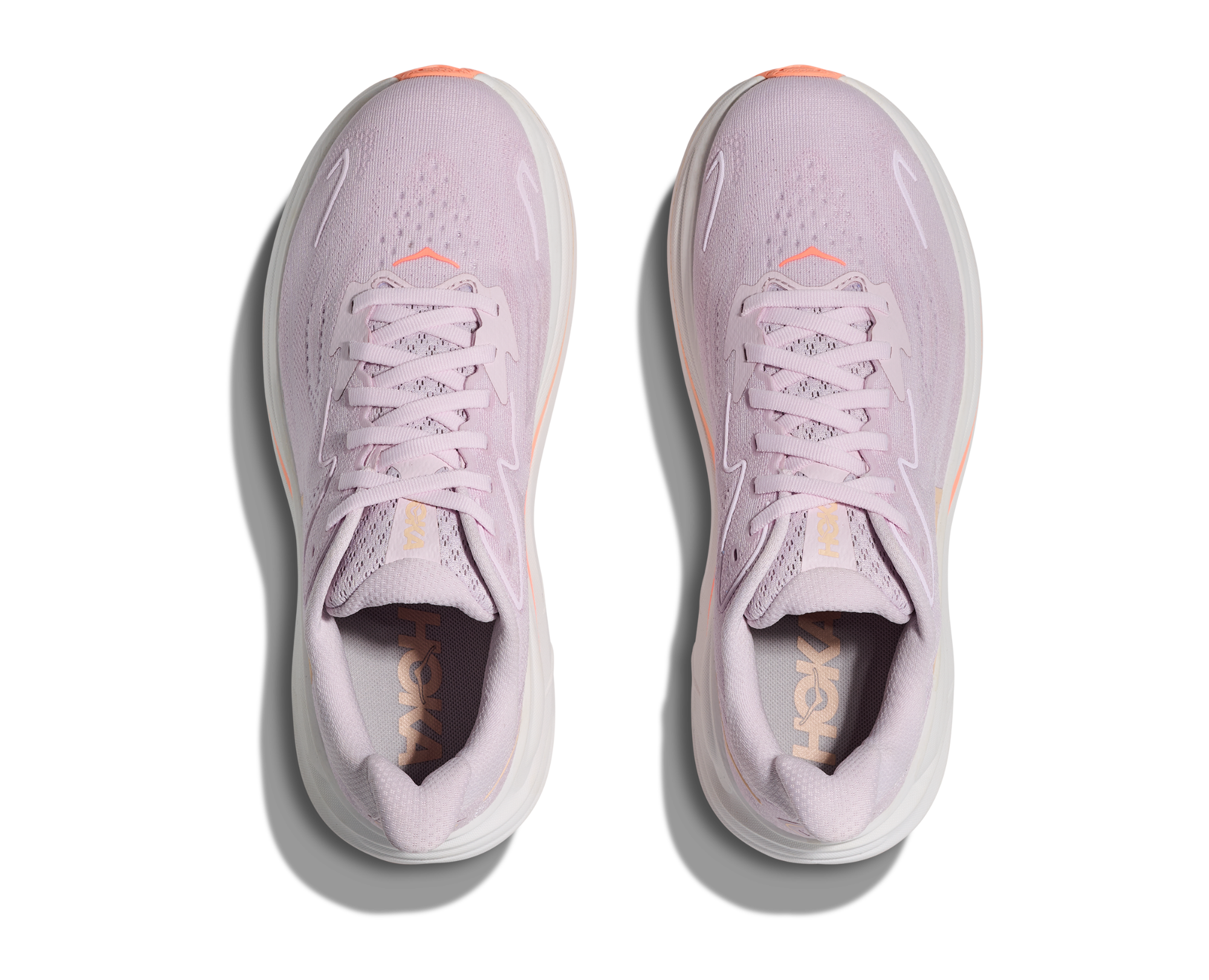 Hoka Women's Clifton 10 Lilac Cream / Tangerine Flow 04