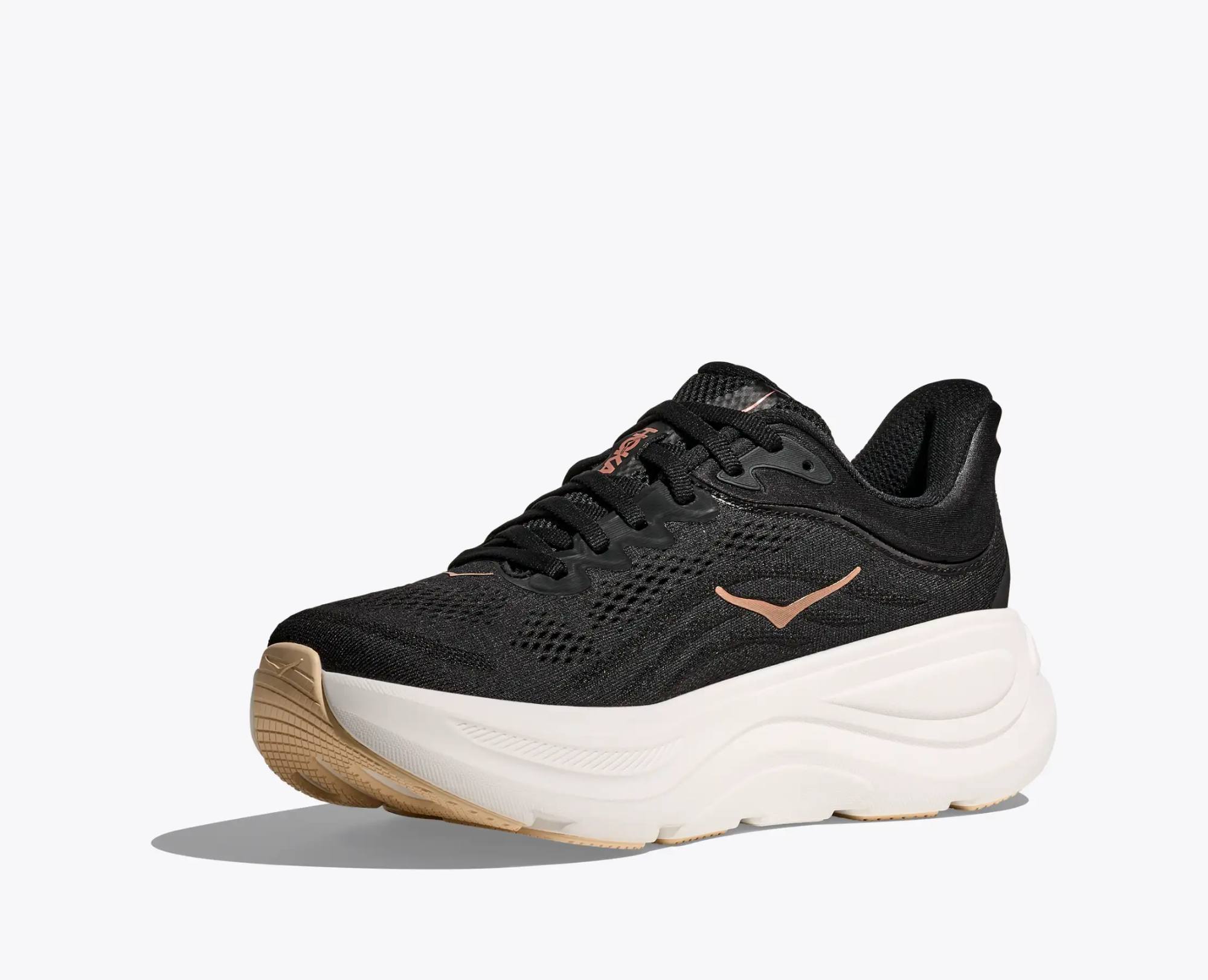 Hoka Women's Bondi 9 Black / Rose Gold 04