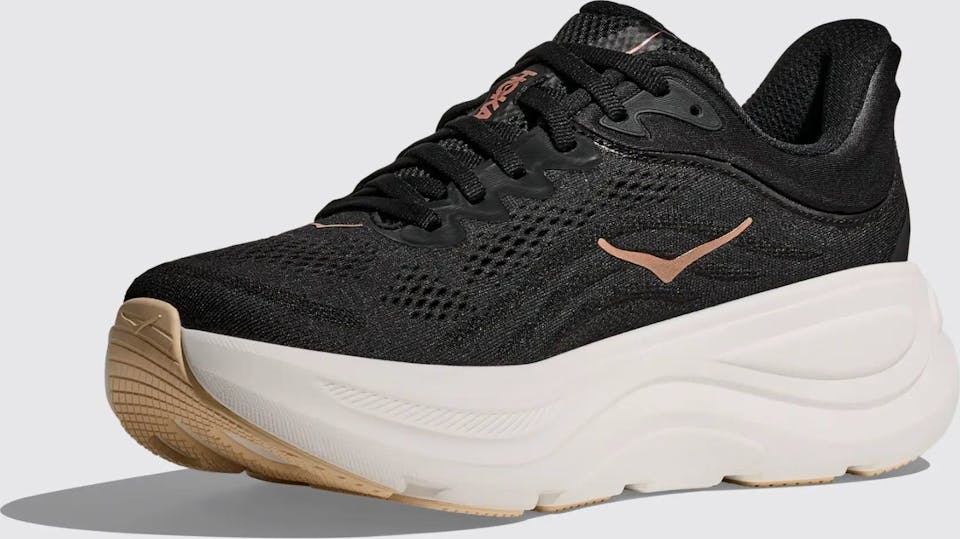 Hoka Women's Bondi 9 Black / Rose Gold 04