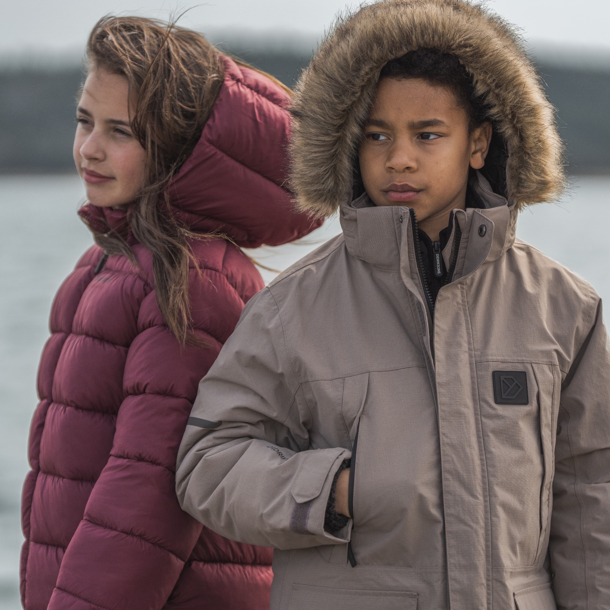 Didriksons Sylvin Kids Parka Ash 11