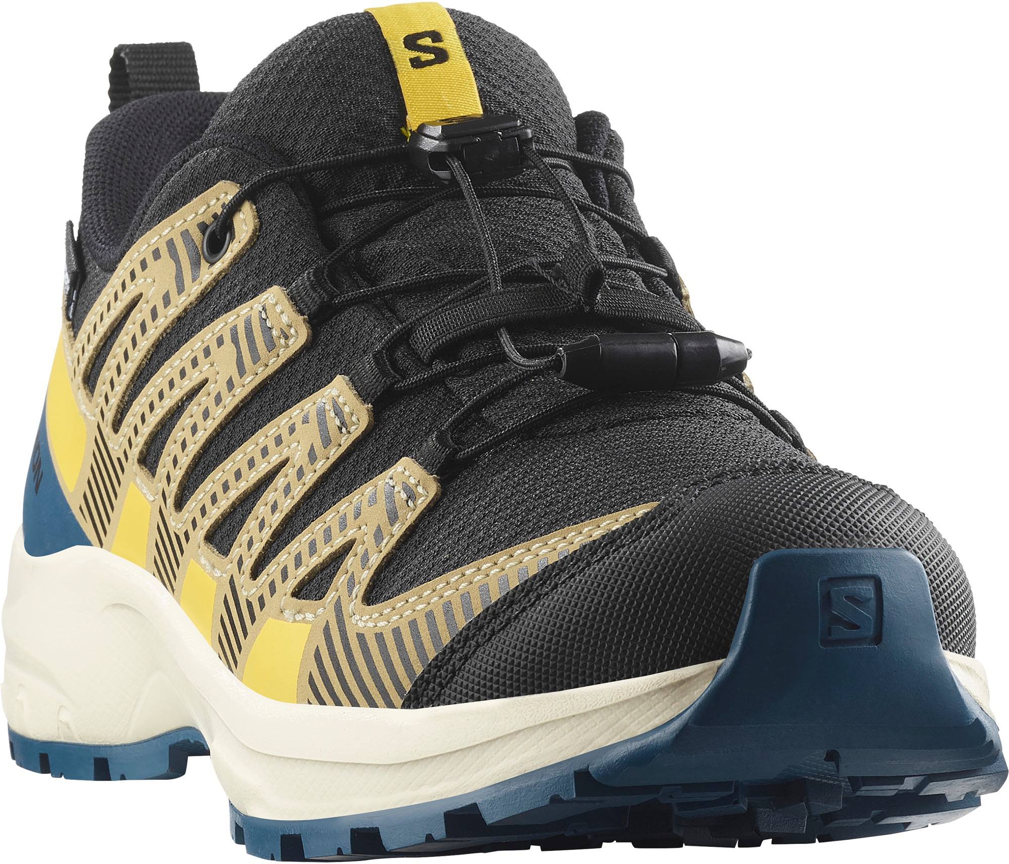 Salomon XA Pro V8 Waterproof Jr Black/Gray Green Powder Giallo 04