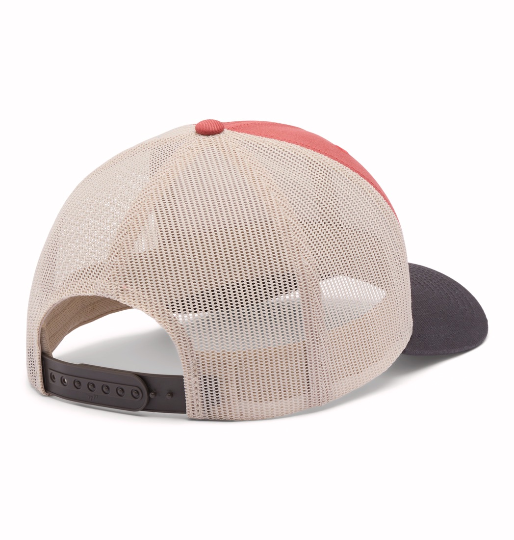 Columbia Mesh Snap Back Hat Washed Red, Heather 03
