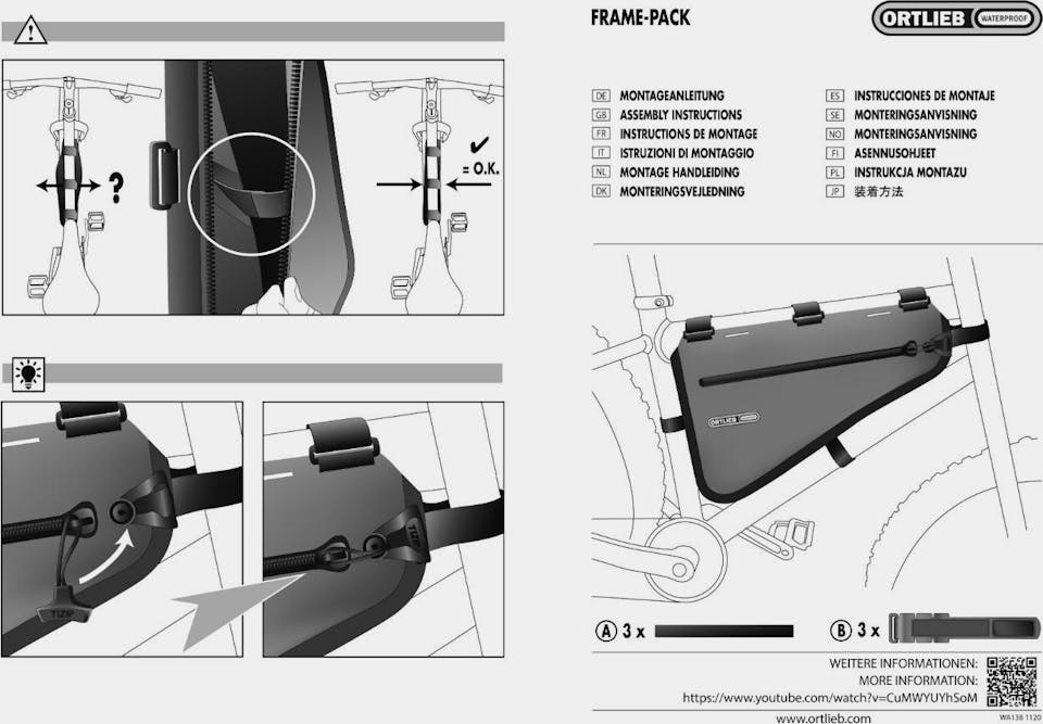 Ortlieb Frame-pack 4 Musta 08