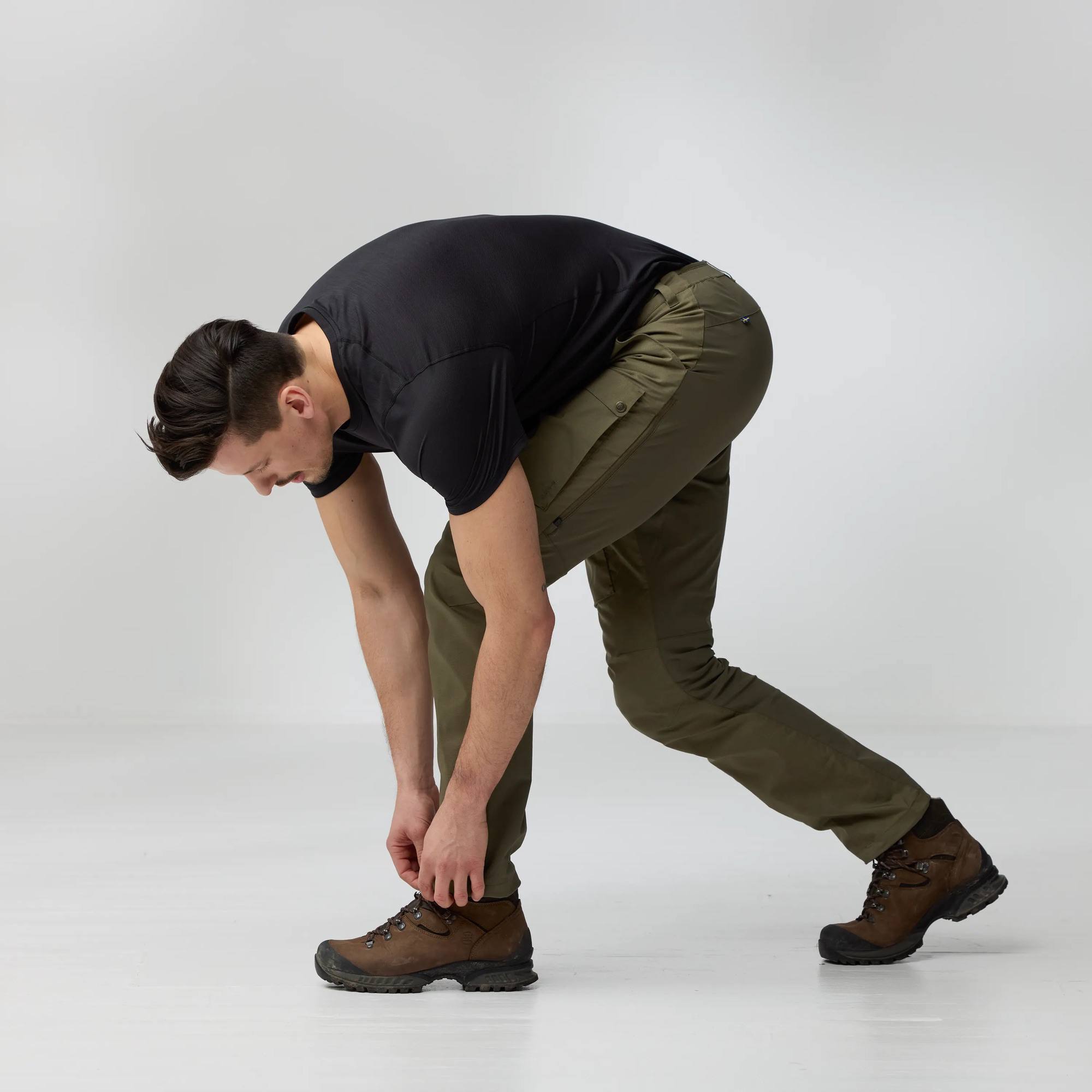 Fjällräven Men's Abisko Hybrid Trail Trousers Laurel Green 07