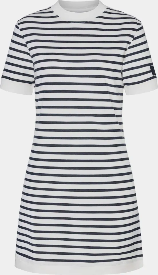 Supernatural Women's Casual Stripe Dress Bio Valkoinen/Navy 02
